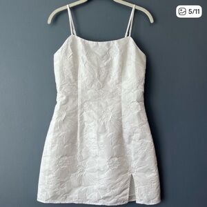 Lulu's White Floral Mini Dress